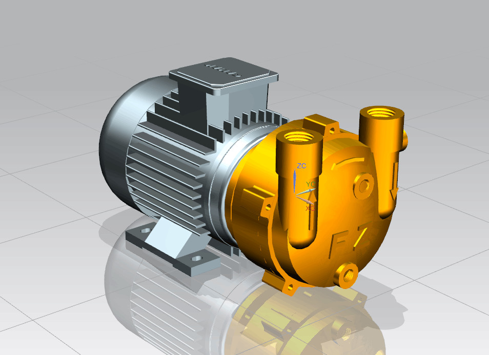 2BVF水環式真空泵3D效果圖